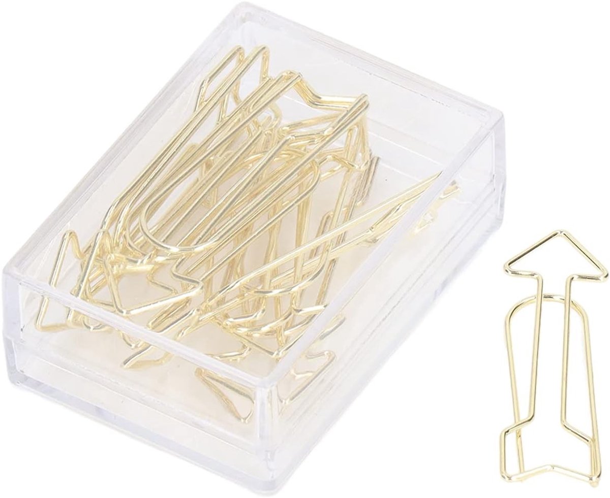 Leuke Paperclips in Bloemvorm, Metaal, Innovatief Ontwerp voor School en Thuisorganisatie, Pijlenpatroon