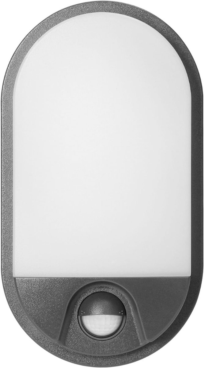 SP® Buitenlamp met Bewegingssensor - Wandlamp met Sensor Voor Buiten - Solar Buitenlamp Oplaadbaar - Grijs - 22cm x 5cm x 12cm