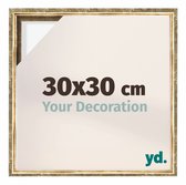 yd, Baklijst 30x30 cm Goud Antiek - Lijst voor Canvasdoek - MDF Lyon