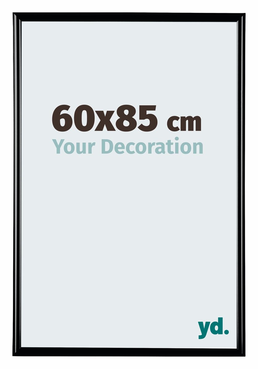 yd. Your Decoration - Fotolijst 60x85 cm - Kunststof - Zwart Hoogglans - Bordeaux