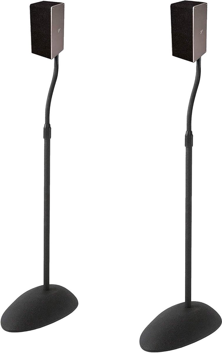 Luidsprekerstandaard Verstelbaar - Universele Voet - Home Audio - Geïntegreerd Kabelbeheer - Max 1.8 kg - Zwart