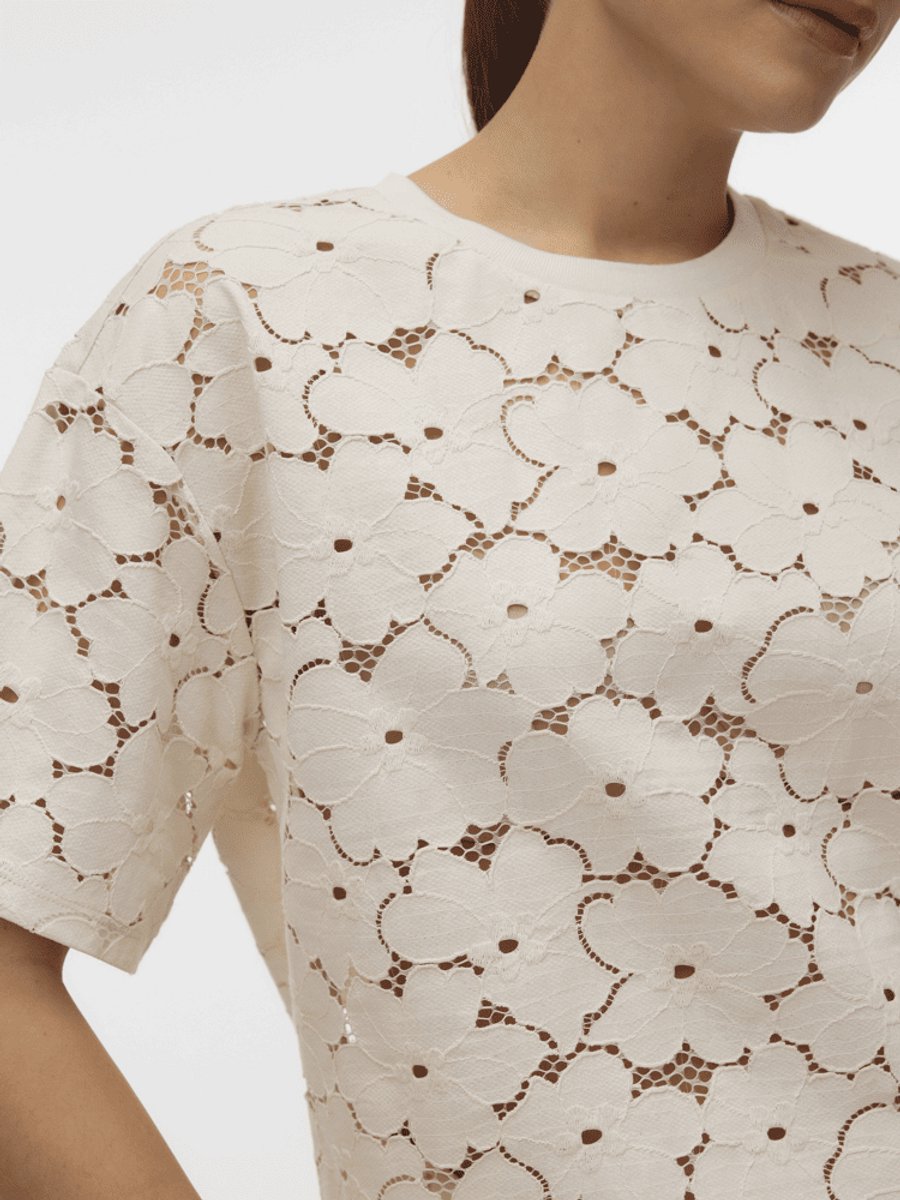 Vero Moda Vmvilla 2/4 O-neck Oversized Top Birch | Maat: XS