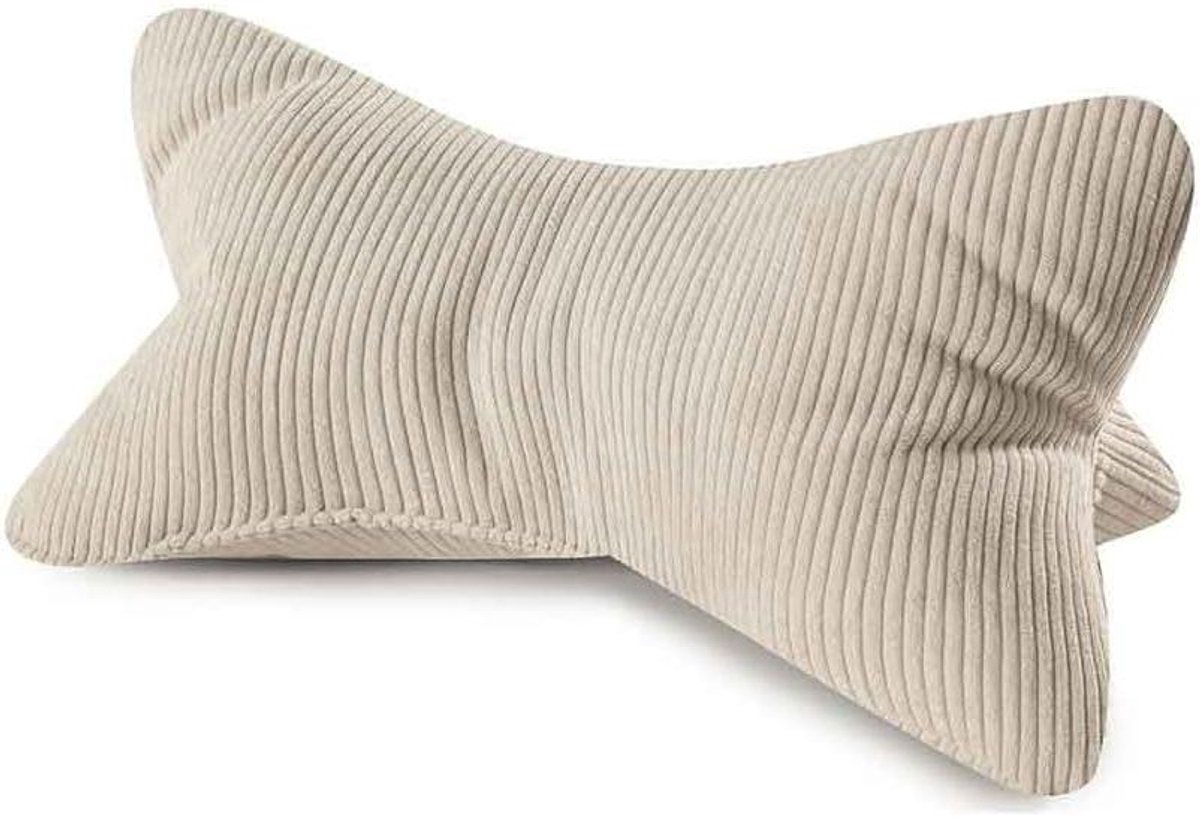 Leessteun - Boekhouder Kussen - Comfortabel Lezen - Ergonomische Vorm - 42 cm - Naturel