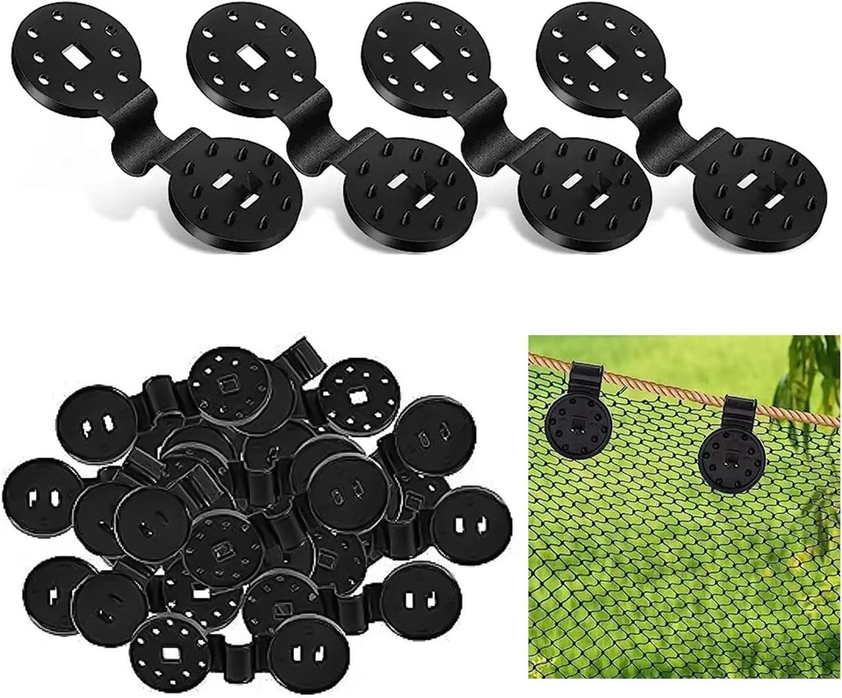 60 PCS Bescherm je tuin en planten met kunststof clips - voor zonweringsnet, schaduwdoek en meer