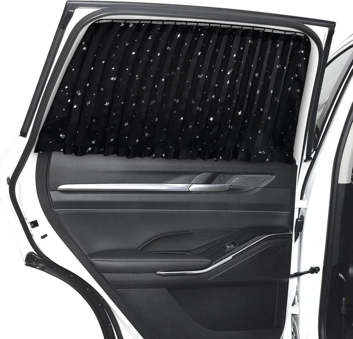 Zonneklep voor baby's en kinderen – ZATOOTO magnetisch, krachtig, anti-verblinding, auto-raamgordijnen voor het blokkeren van uv-stralen en voor privacy, verdikt verbeterd, zwart (2 stuks)