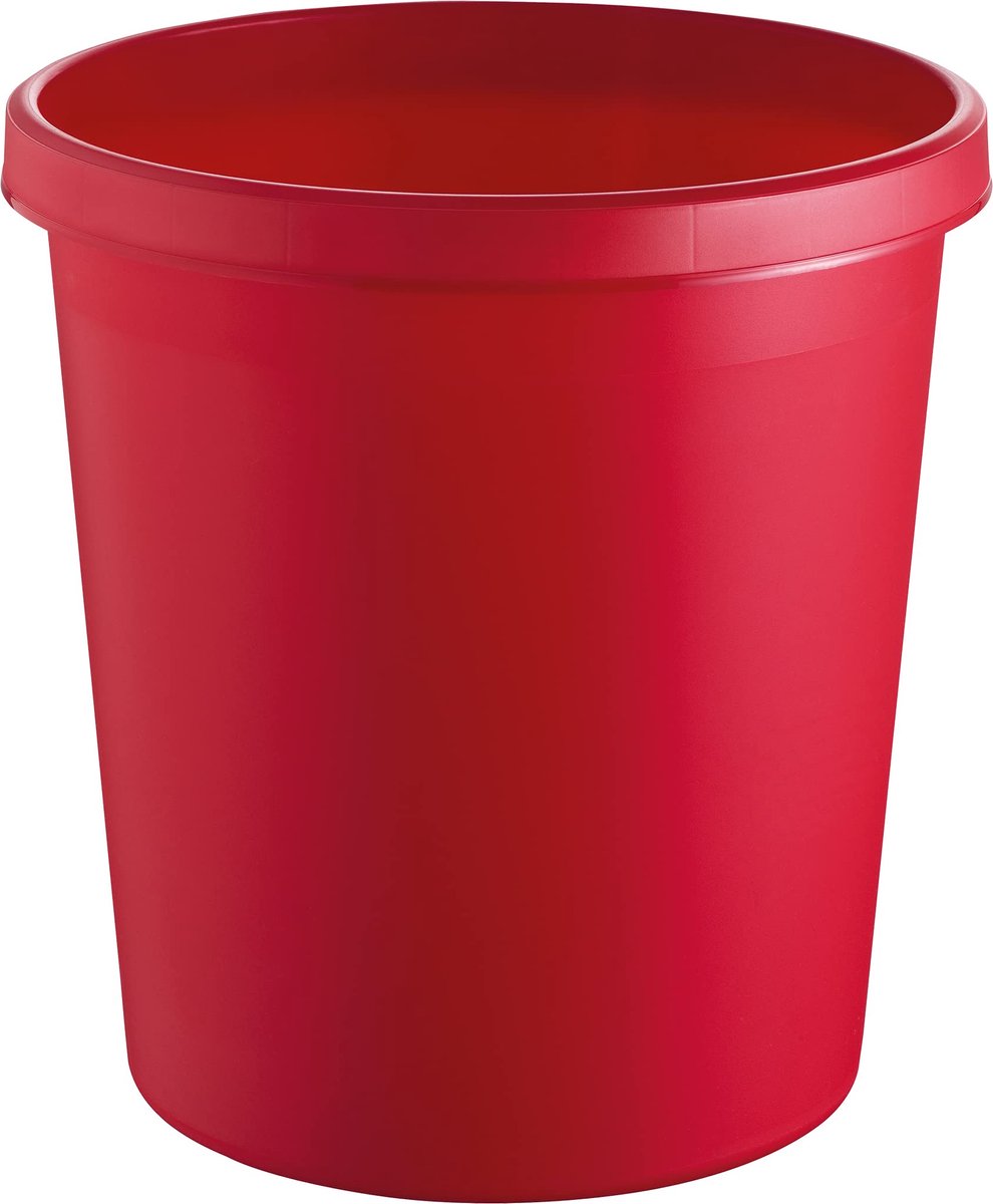 Prullenbak The German 18L 1 stuks. 1 Stuk rood