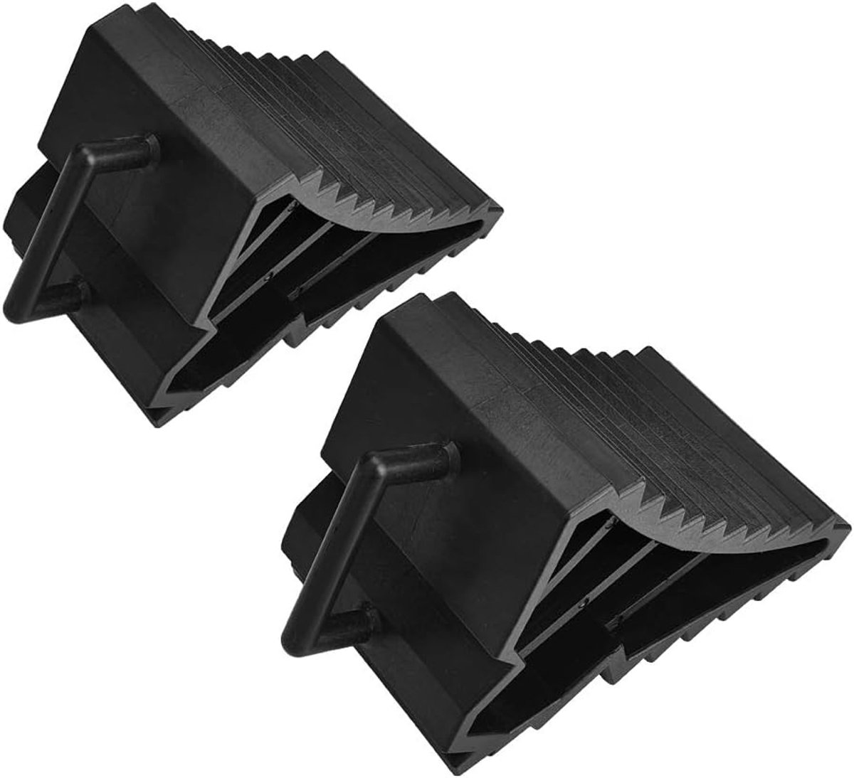 2 Stuks Wielkeggen Tyre Saver Rem Stoppers Geribbelde Caravan Paardentrailer Auto Wiggen Trailer Wieluitlijning Blok Band Ondersteuning Pad