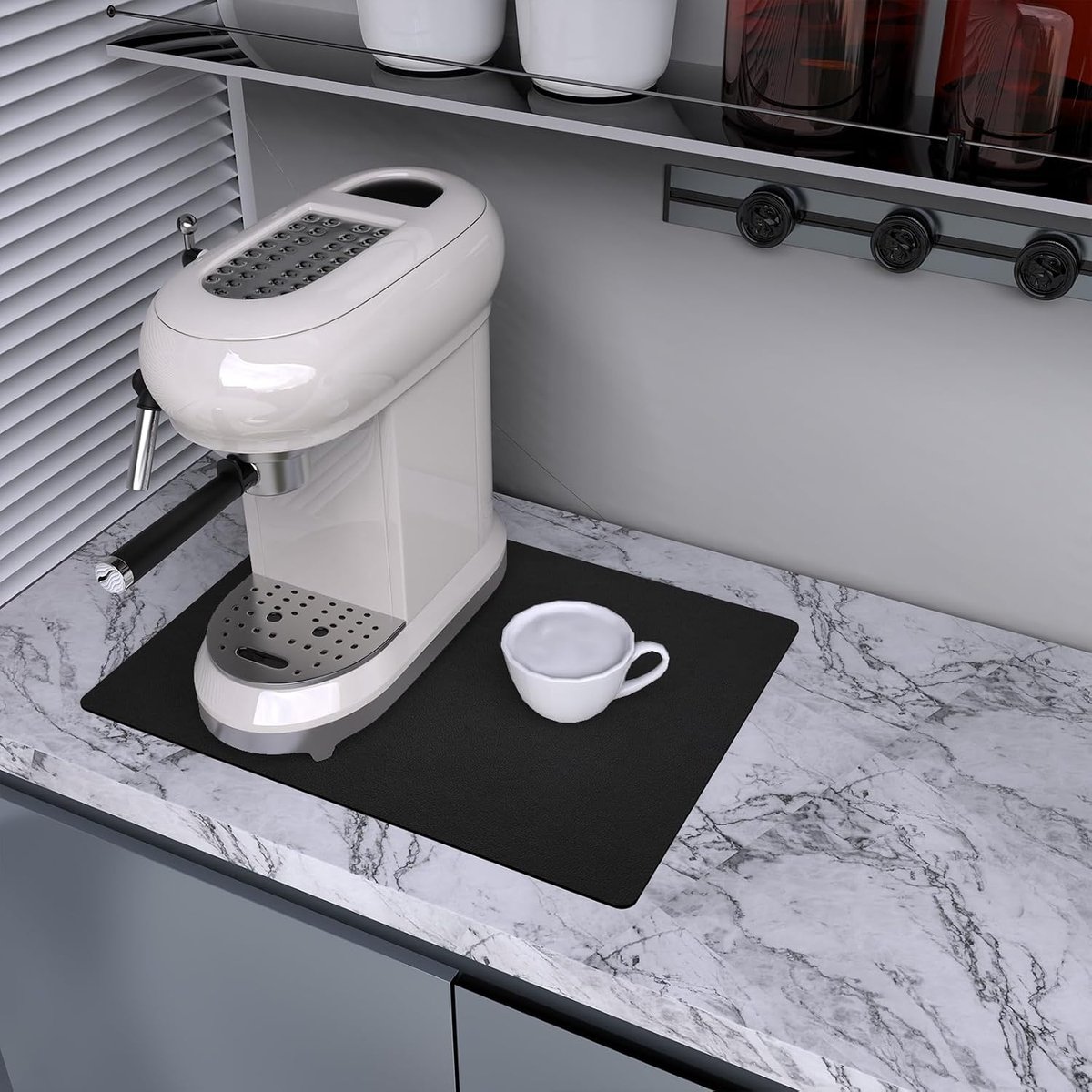 Afdruipmat, 30 x 40 cm, koffieautomaat onderlegger, servies, absorberende druipmat voor de keuken, woonkamer