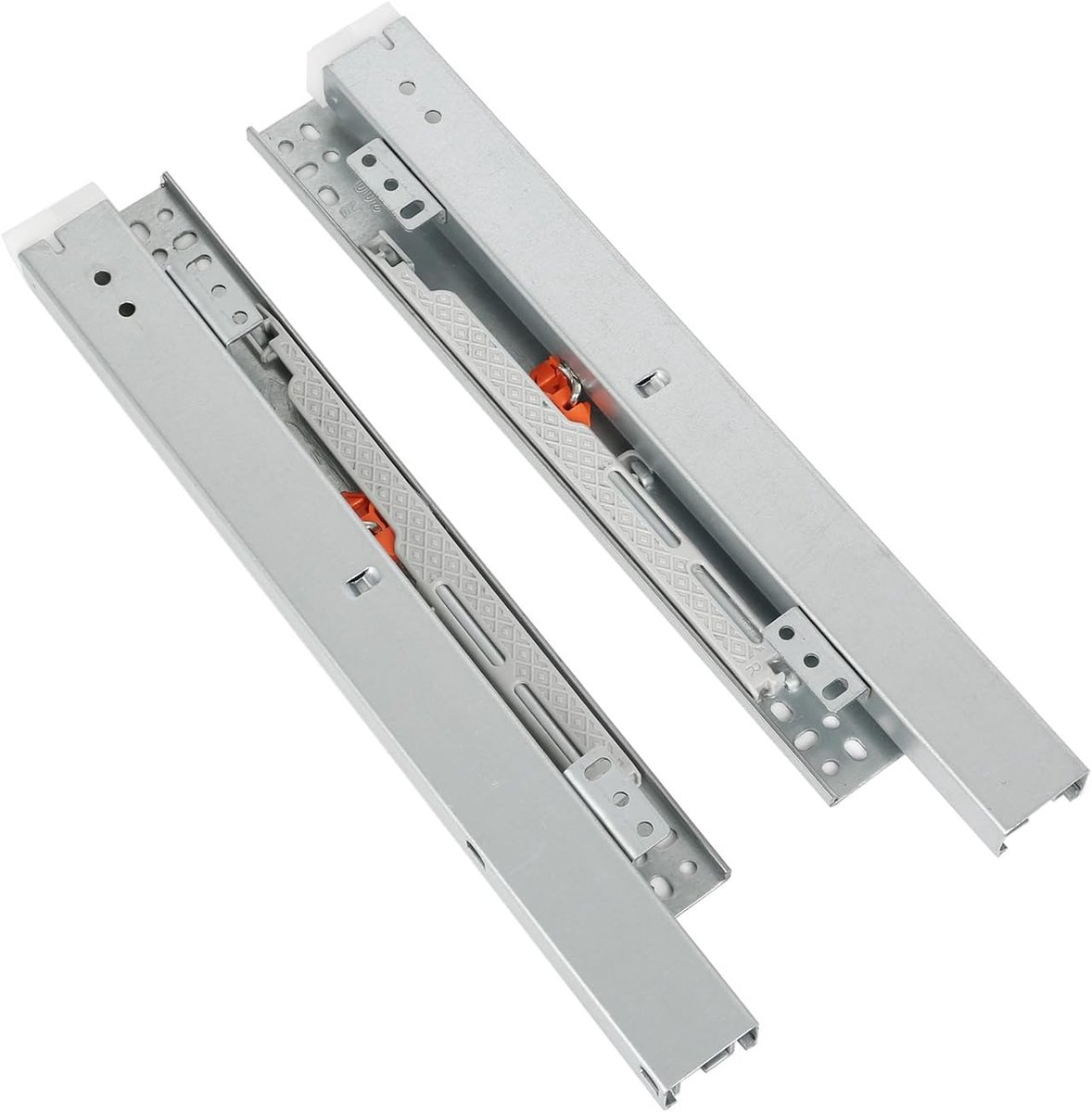 Ladegeleider, zware belasting, volledig uittrekbaar, bodemgemonteerde geleiders voor lade, soft-close railsysteem voor zware laden (50 cm)