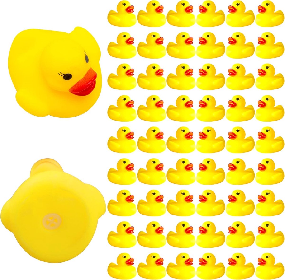 60 stuks badeendjes Rubberen badeendjes Mini gele eendjes Bad speelgoed voor onder de douche Verjaardagsfeestje Accessoires | Badspeelgoed voor douche, verjaardag, feestaccessoire