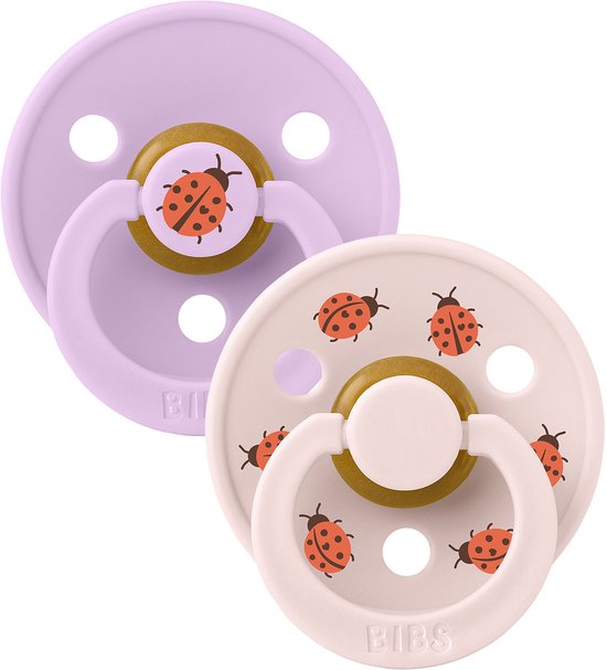 BIBS Studio Colour Fopspenen - 2 Stuks - Size 2 - Ladybug Violet Sky Mix van BIBS — afbeelding 3