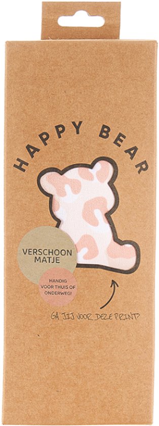 HappyBear | Verschoonmatje - Roar | 50cm x 70cm | Handig voor onderweg | Compact en licht van gewicht | Waterdichte toplaag