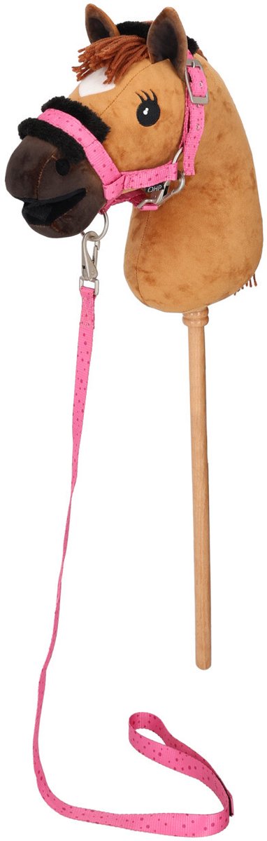 QHP - Halsterset Isalyn Hobby Horse - Balloon Pink - Balloon Pink - LET OP! EXCLUSIEF HOBBY HORSE