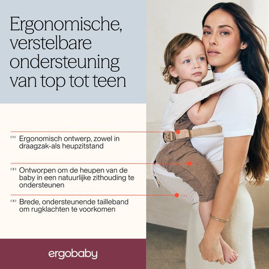 Ergobaby Alta Hip Seat - Natural Beige van Merkloos — afbeelding 2