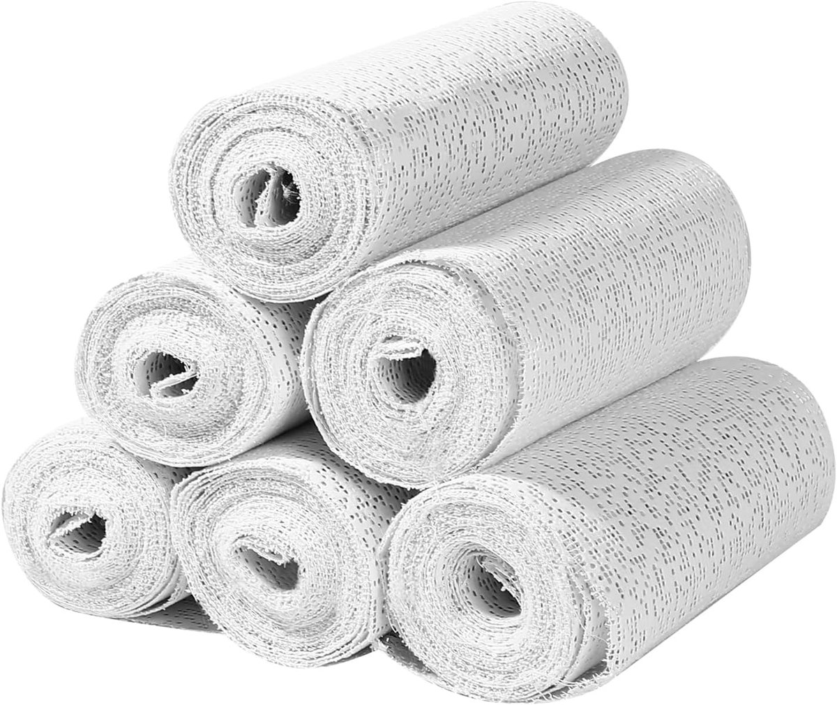 6-pack Paris Gipsverband Gipsgaasverband voor Lichaamsgips, Ambachten, Buikmallen 12,5 cm x 2,7 m