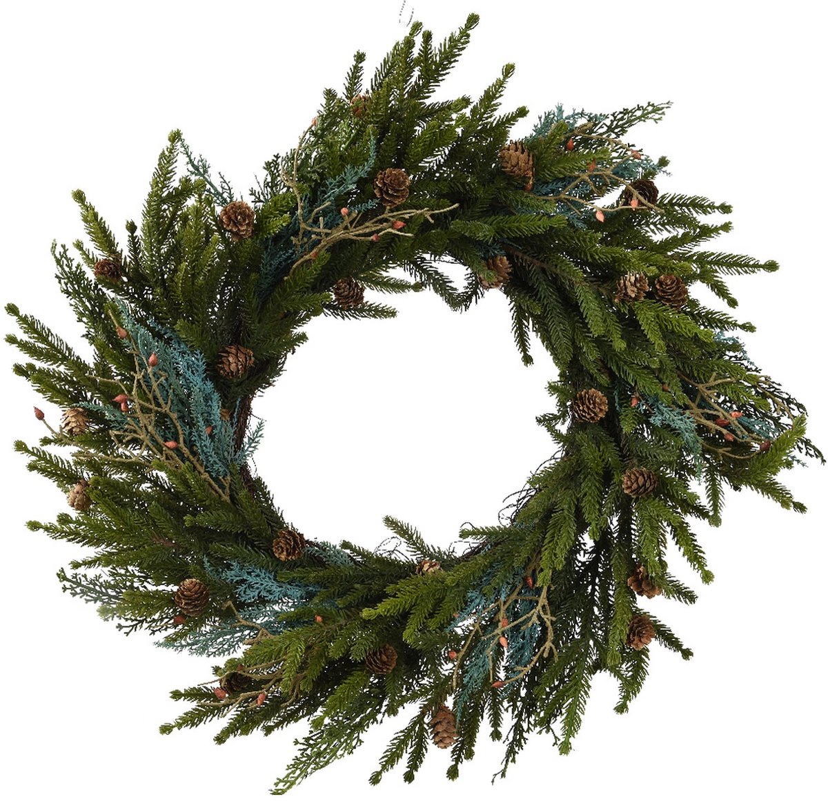 Kaemingk kerstkrans groen dennenappels Ø 60 cm hoogte 15 cm