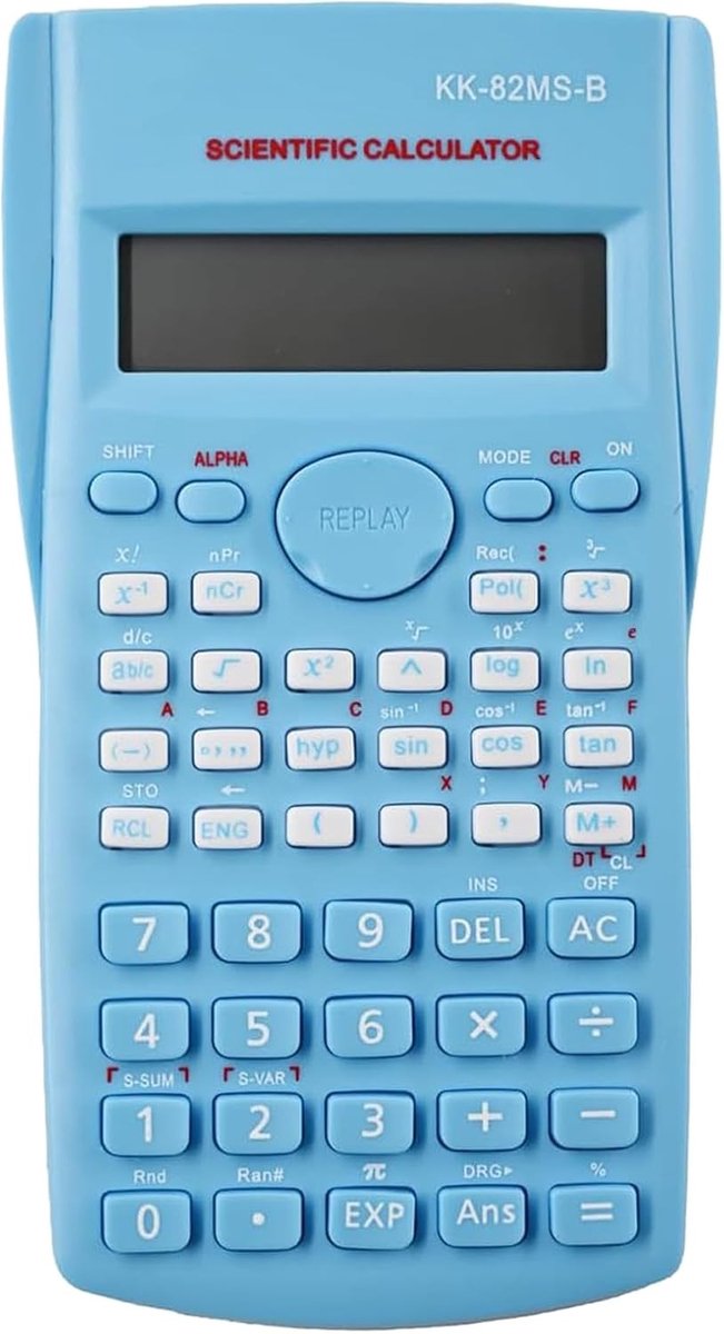 Wetenschappelijke Rekenmachine - Blauw - - Draagbaar met Tweeregelige Weergave - Voor Studenten