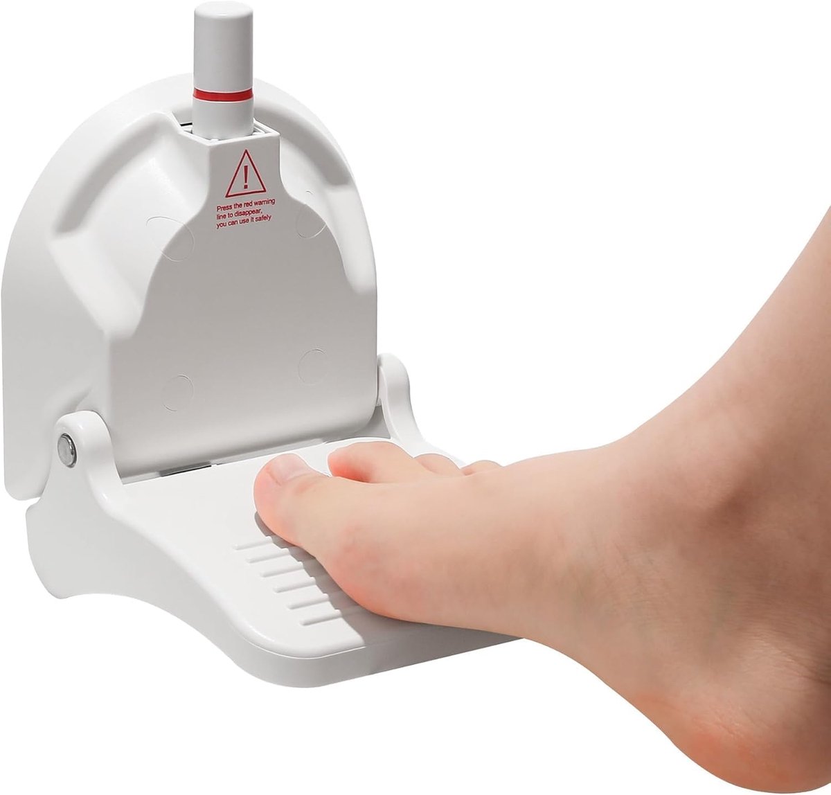 Douchevoetsteun voor scheerbenen met verbeterde krachtige zuignap, draagvermogen 172 kg, zonder boren, antislip badkamerpedaal, pedicurevoetsteun, douchescheerbeenhulp, wit