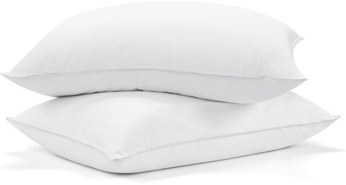 Kussenset 48x74cm – 1100g Donsvulling, 100% Katoenen Hoes, Machinewasbaar, Öko-Tex en RDS Gecertificeerd