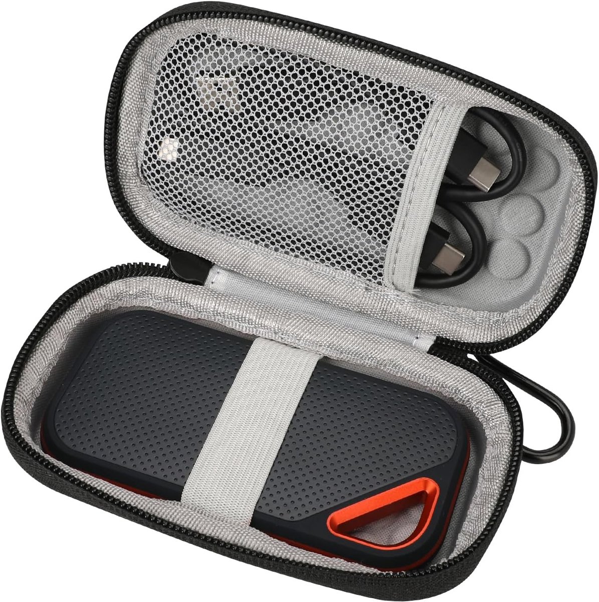 Hoes voor Sandisk Extreme PRO/Sandisk Extreme Draagbare SSD Externe SSD 128 GB 500 GB 1 TB 2 TB Beschermende Opslag Reistas Case (Grijs)