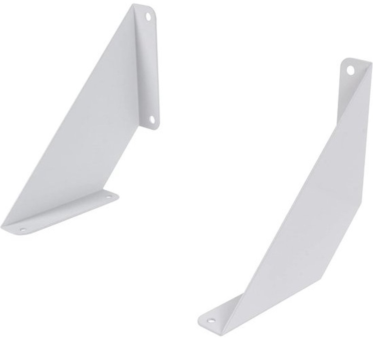 Wandrek Plankhouder Van Ijzer - Hoekplank 20 cm Wit - 2 Stuks