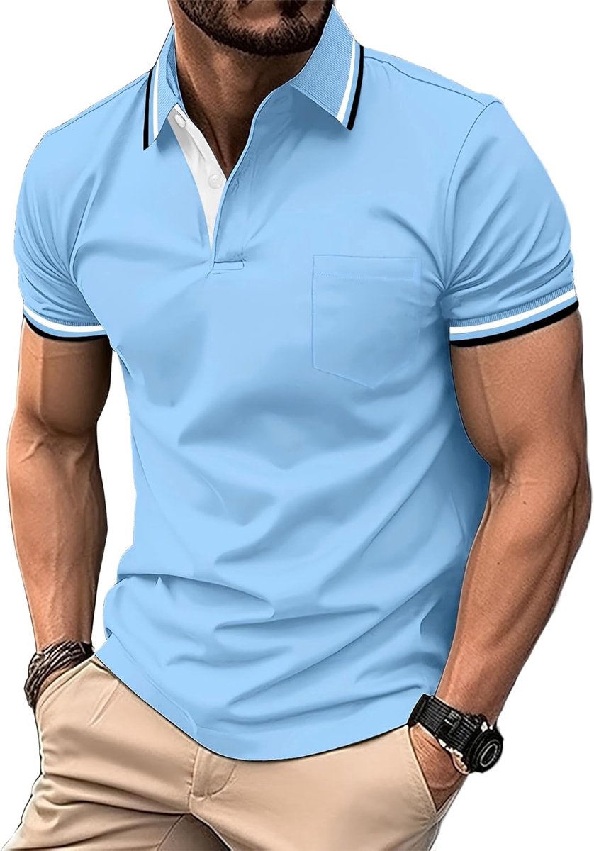 Heren Polo Korte Mouw Golf Poloshirt Zomer Snel Droog T shirt voor Tennis Sporten Casual Ademend Shirts