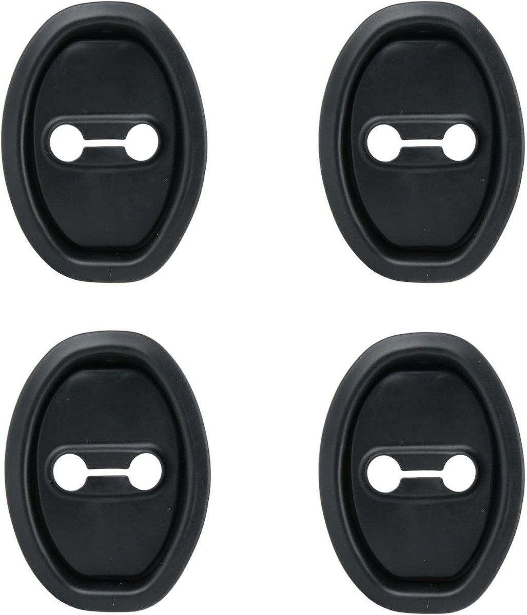 Lasuroa 4 Stuks Siliconen Autodeurvergrendelingshoezen, Universele Deurstopper Slotbeschermer voor Geluidsreductie en Schokabsorptie Geschikt voor de Meeste Auto SUV en Vrachtwagens (Zwart)