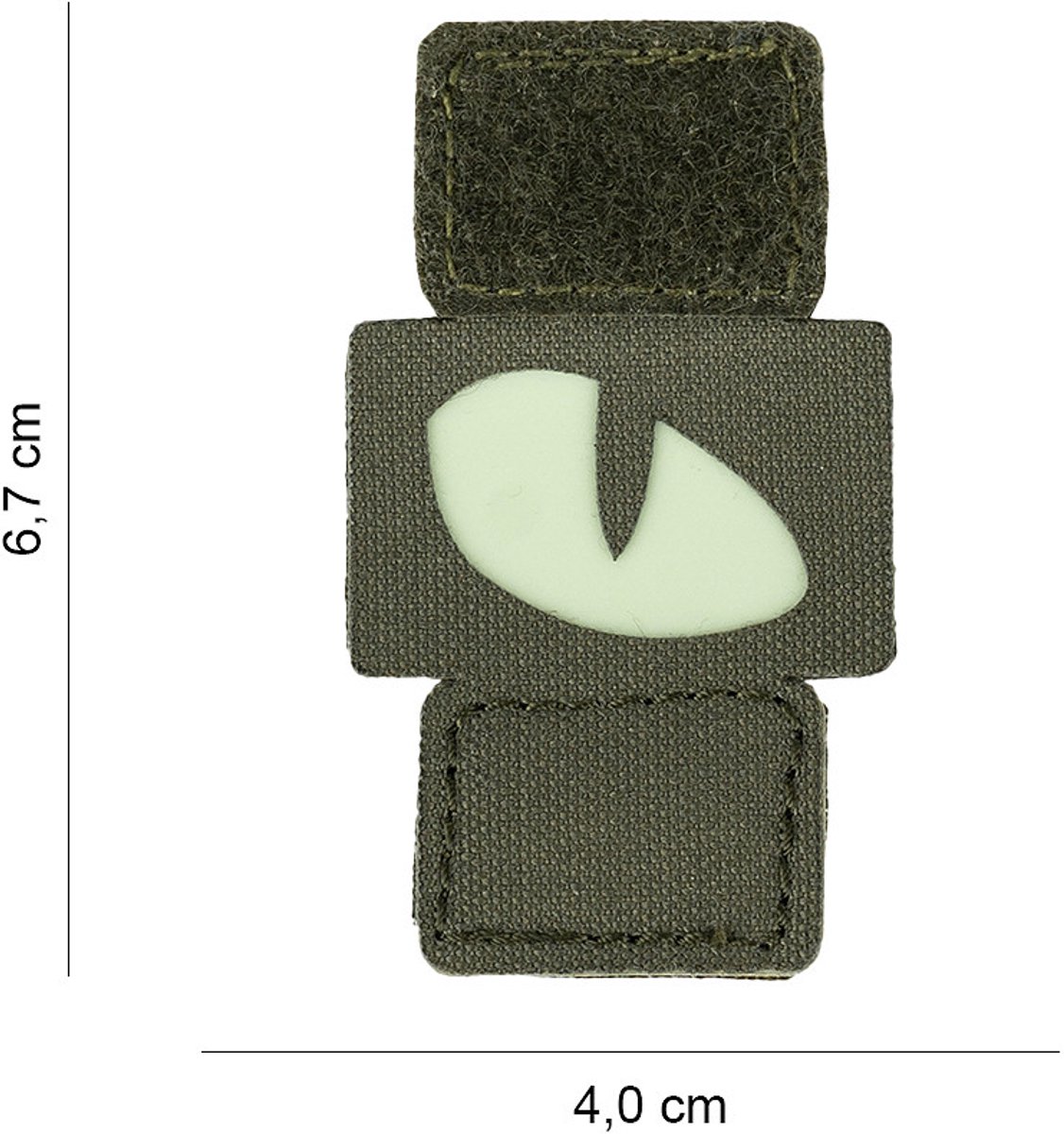 Laser Cut Embleem stof Cat Eyes molle groen glow #3109