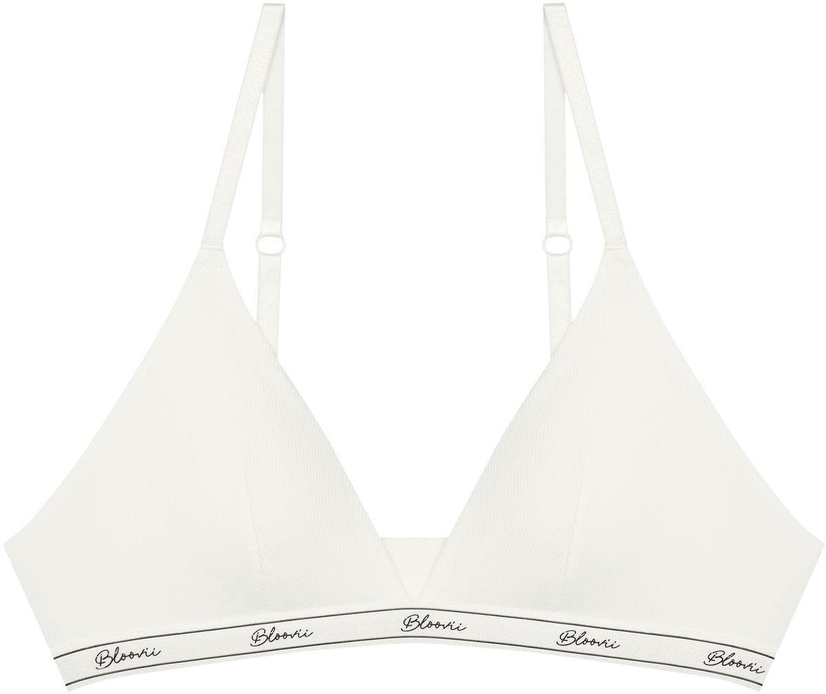 Bloovii Abria - Damesbeha - Driehoekige Cups - Zonder Beugels - Uitneembare Vullingen - Wit