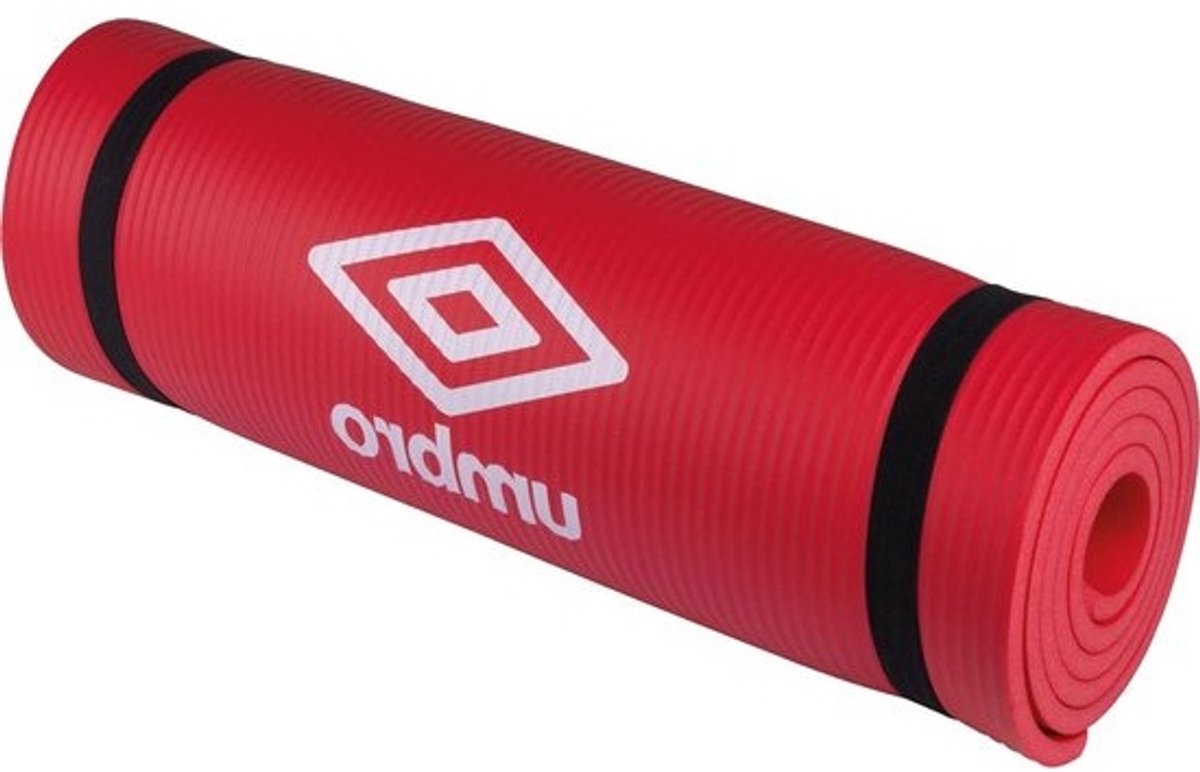 190 x 58 x 1 cm Yoga mat met draagriemen en extra zacht anti-slip rood Yogamat