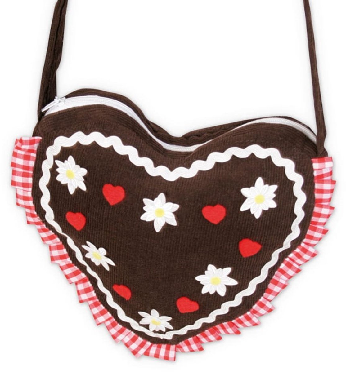 Tasje Oktoberfest Hart - Bruin