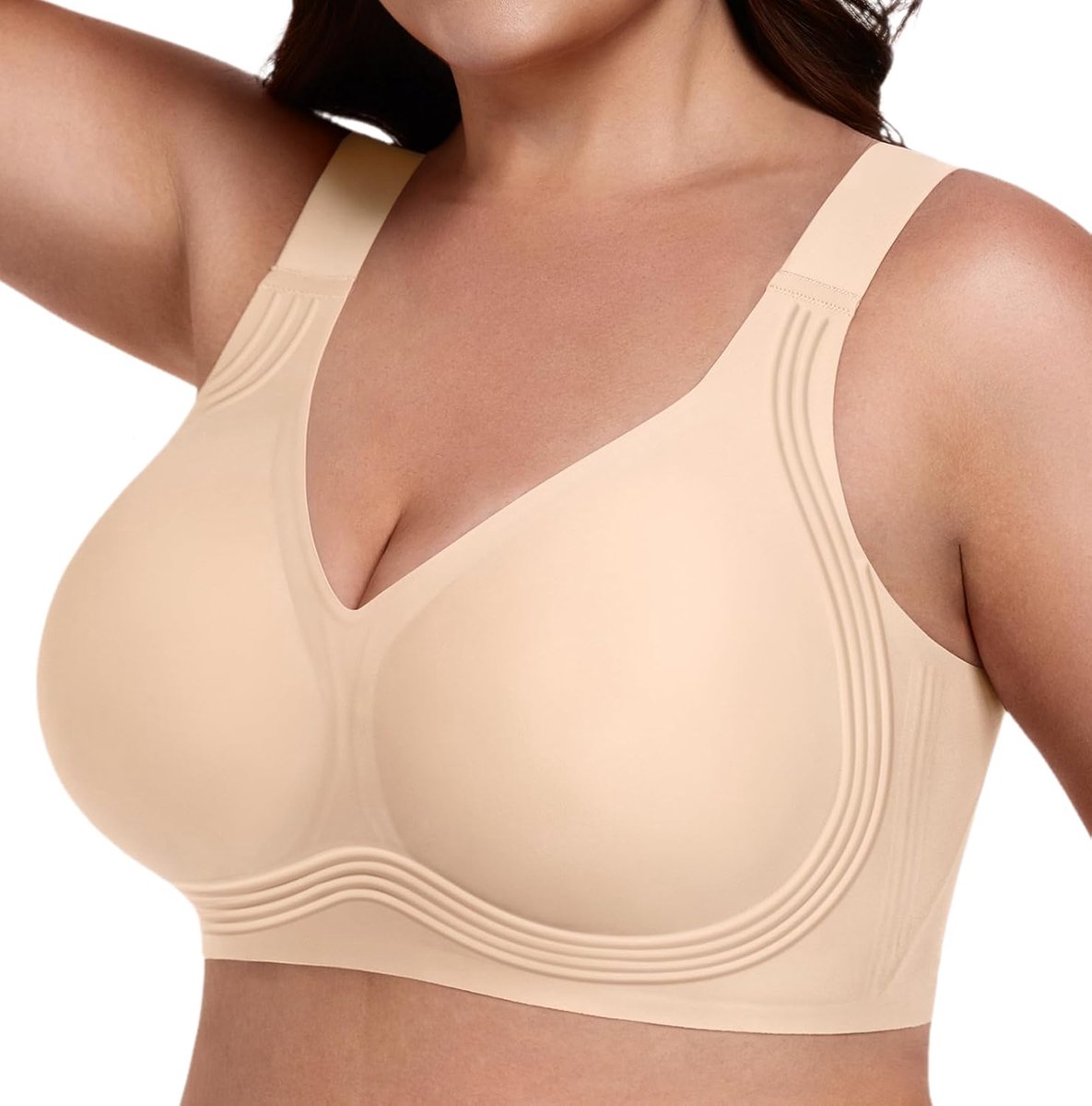 Jelly beha zonder beugel, zonder beugel, grote maat, draadloos, push-up beha, T-shirt beha