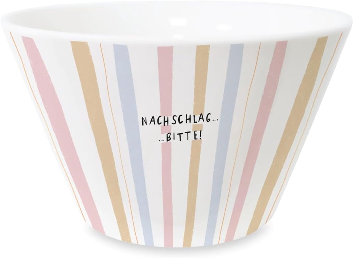 Workshop muesli-schaal met echt goud, porseleinen kom