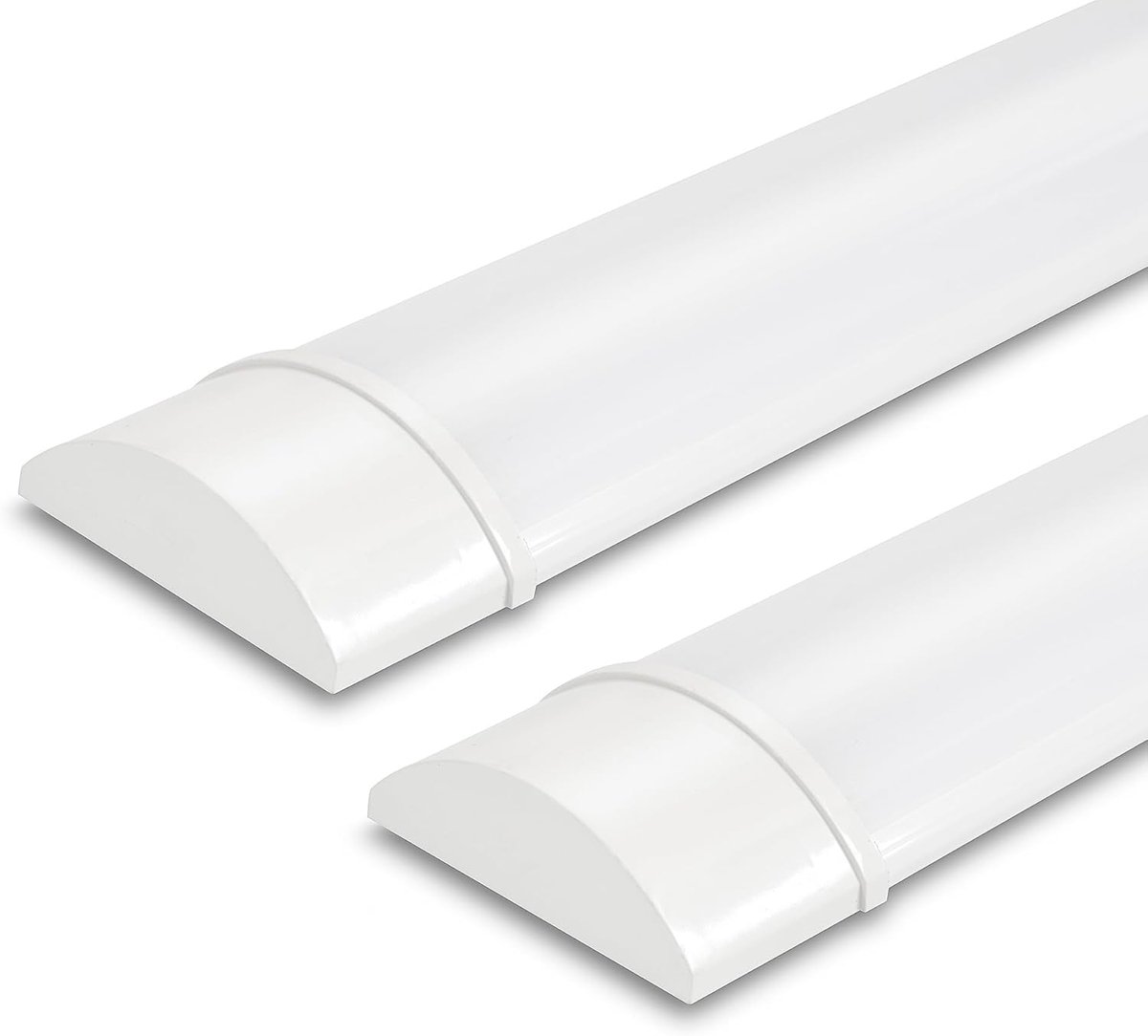 Led-buis 120 cm (2 stuks), kelderlamp 34 W, 3750 lm, 3CCT (3000K/4000K/6500K), geïntegreerde behuizing, stofdicht, LED-lamp voor kantoor, magazijn, garage, werkplaatsen, opslagruimtes, parkeerplaatsen