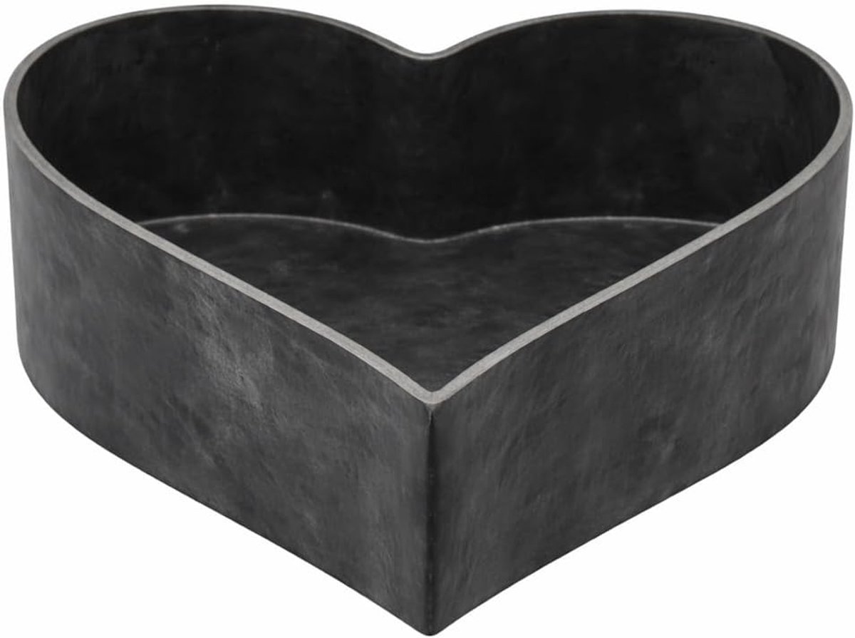 Antraciet grijs ovaal kostbare golven 31x10x10cm maritiem zee donkergrijs O337 kunststof Jardiniere tuindecoratie overpot kruidenpot plantenbak balkonbak bloempot lang
