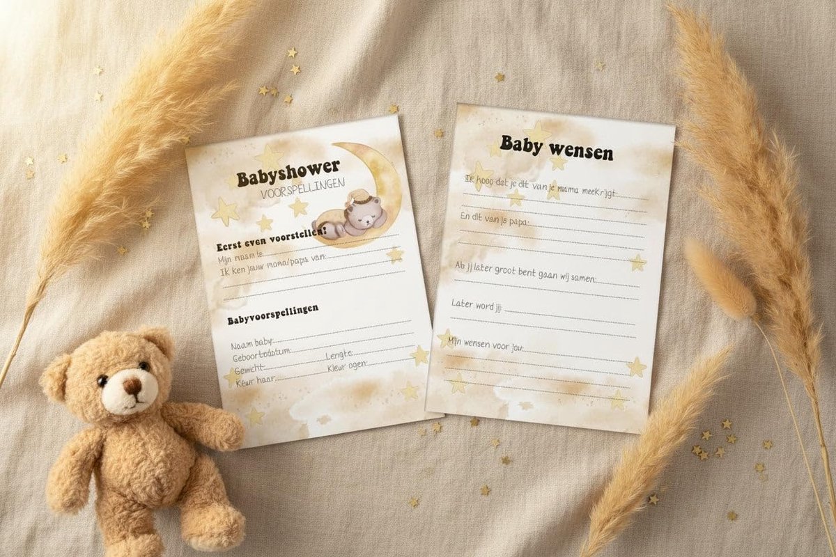 20x leuke babyshower invulkaarten (A5 formaat) babyshower 13
