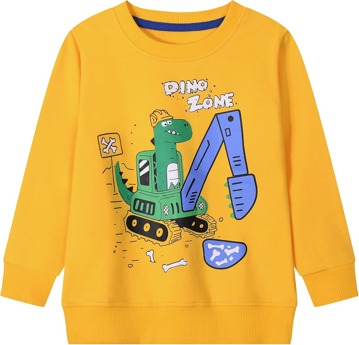Sweatshirt Jongens 100% katoen Jongens Sweaters Casual Jumper voor Kinderen Ronde Hals Dinosaurus Pullover Mode Herfst Winter Kleding Leeftijd 2-7 Jaar