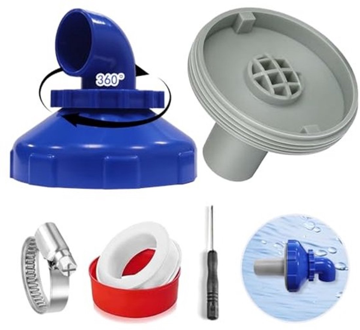 Draaibaar 360 graden Zwembadinlaatmondstuk voor Verbeterde Watercirculatie