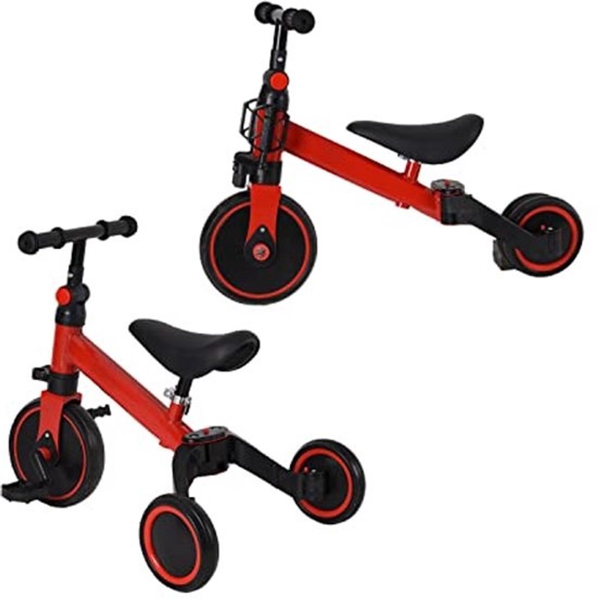 3-in-1 Evolutionaire Driewieler voor Kinderen - Fiets met Afneembare Pedalen en Veiligheidsfuncties voor 1-7 jaar