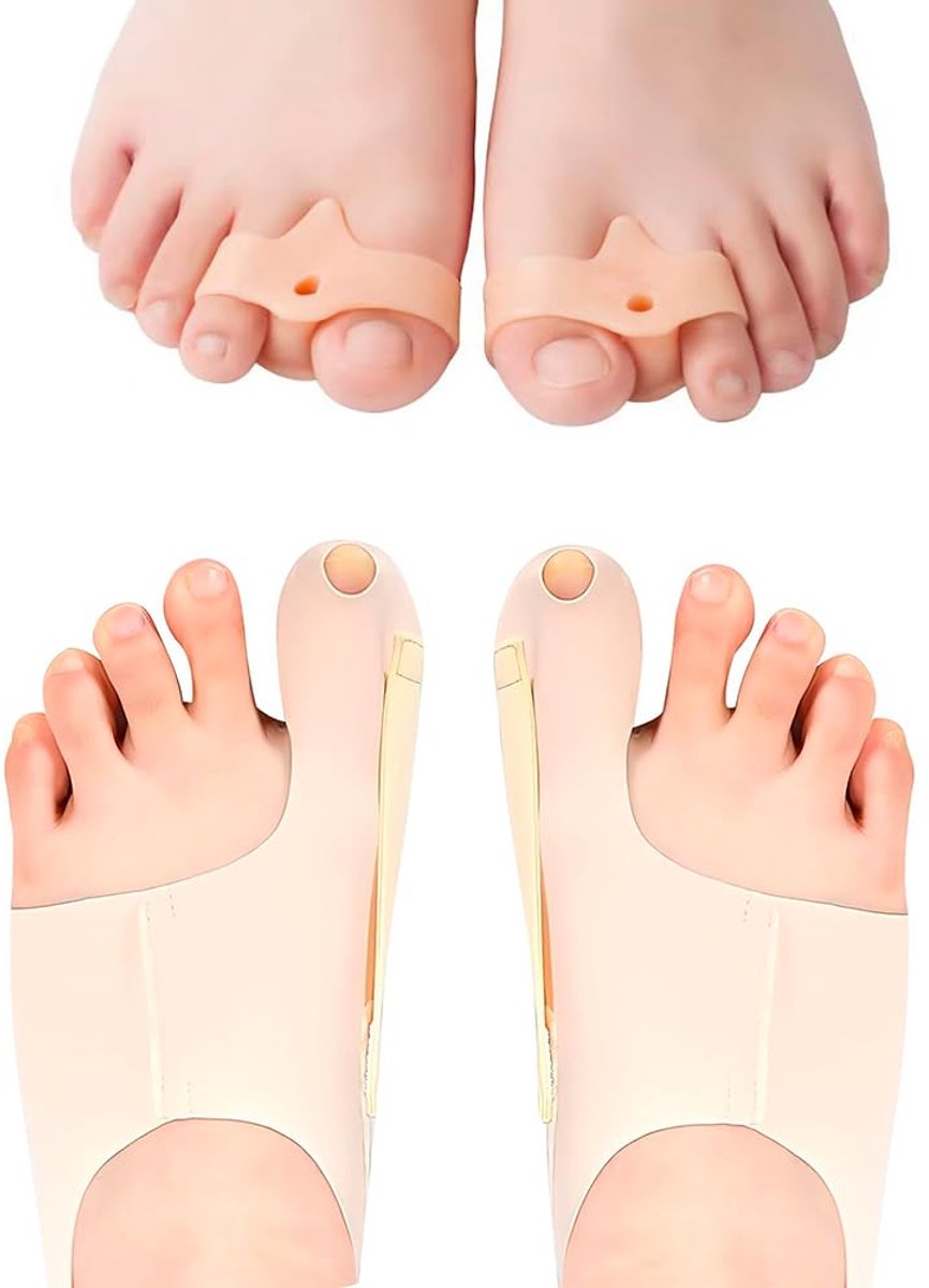 Hallux Valgus Corrector Teenspreider Grote Teen Separator Bunion Corrector Voor Dames en Heren Voetbrace Voor Grote Teen Uitlijning Teenbeschermer
