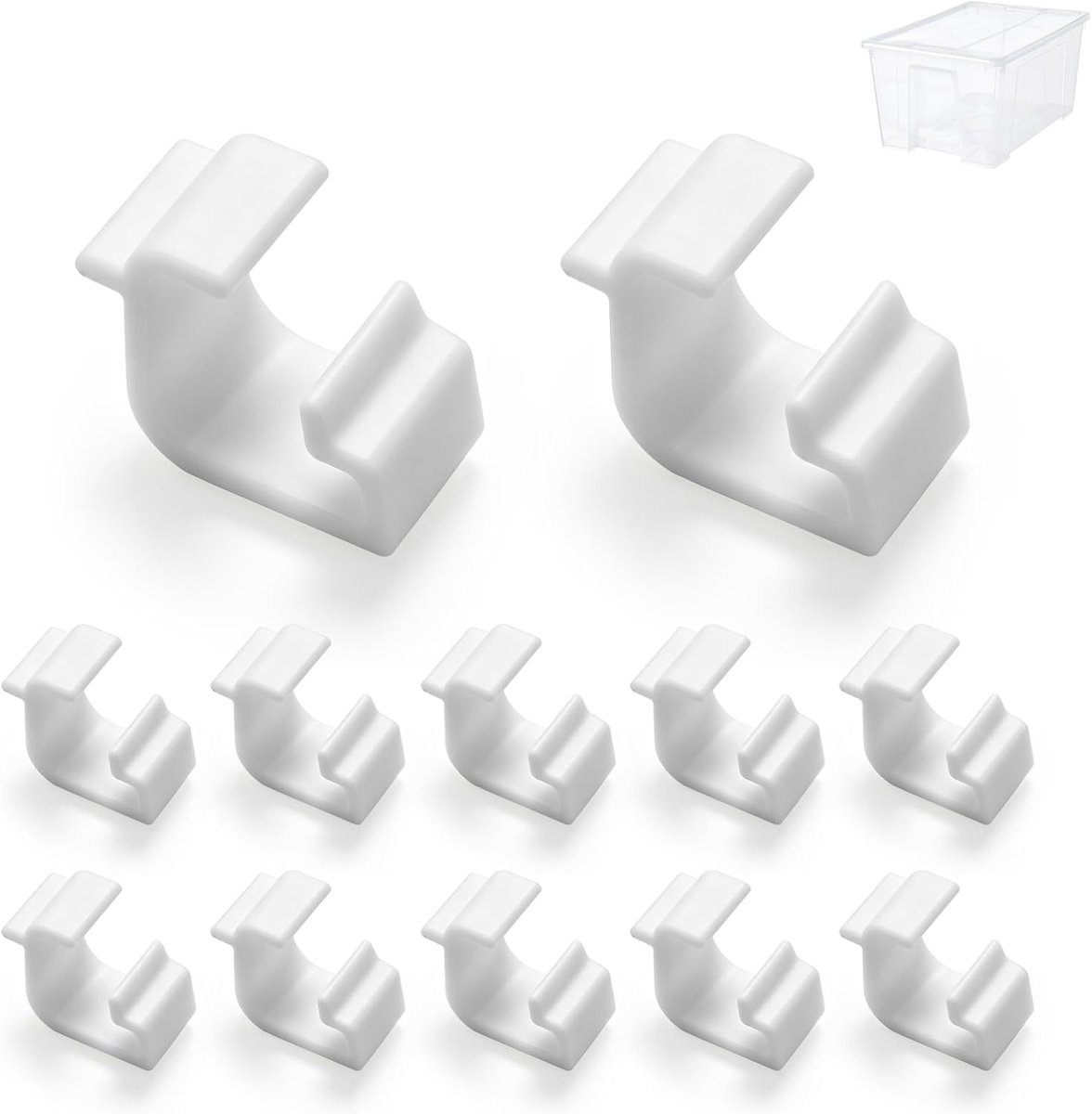 Reserveclip voor IKEA Samla Box 45 l 65 l - dekselsluiting voor opbergdoos met deksel, reserveaccessoires voor huis, garage, bergruimte en werkplaats, eenvoudig te installeren (12 stuks)