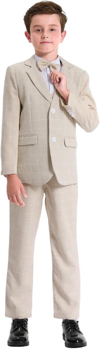 Mintgreen Jongens Pak Blazer 2PCS Formeel Bruiloft Outfits Blazer + Broek + Strik 5-12 Jaar