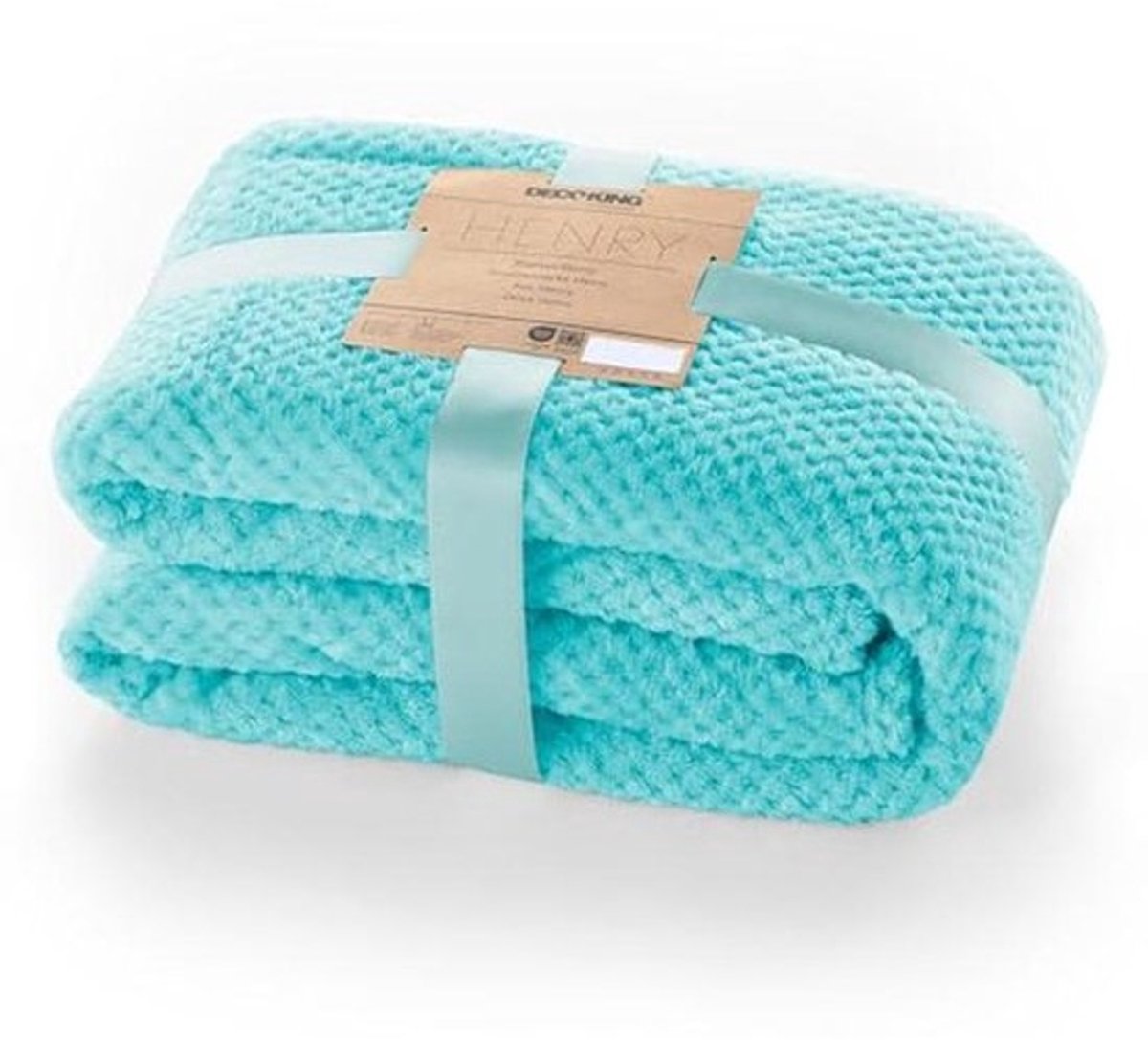 Knuffeldeken - Woondeken Fleece - Gezelligheid Thuis - Zacht & Ademend - 150x200 cm - Turquoise