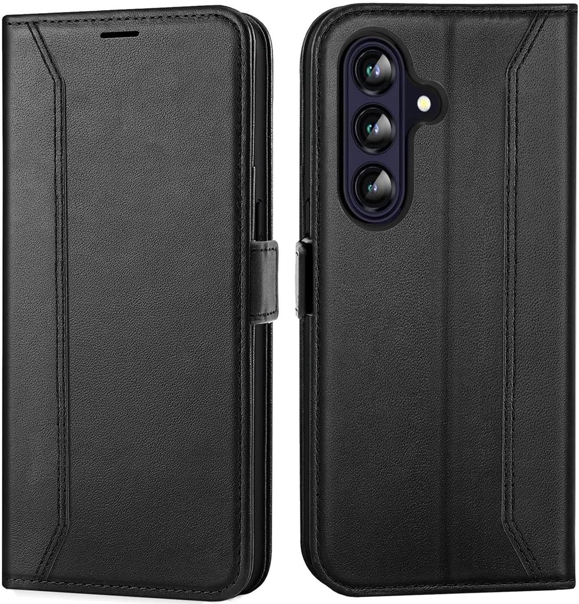 Hoes voor mobiele telefoon voor Samsung Galaxy A56 5G, premium klaphoes voor mobiele telefoon, flip case, book case, zwart