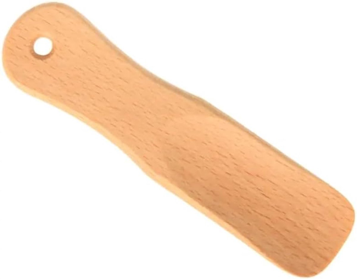 World - Compacte houten schoenlepel, klein en perfect voor in de handtas en op reis, zakformaat - 15 cm
