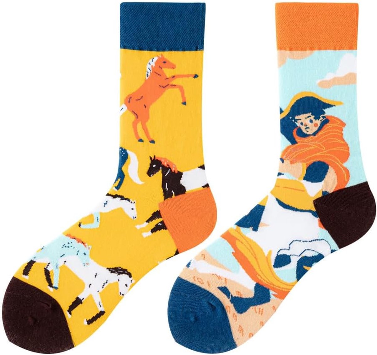Sokken Voor Dames En Heren Unisex Veel Motieven Dieren Eten Fruit Sport Kunst Van Katoen Cadeau Asymmetrische Patronen Links En Rechts