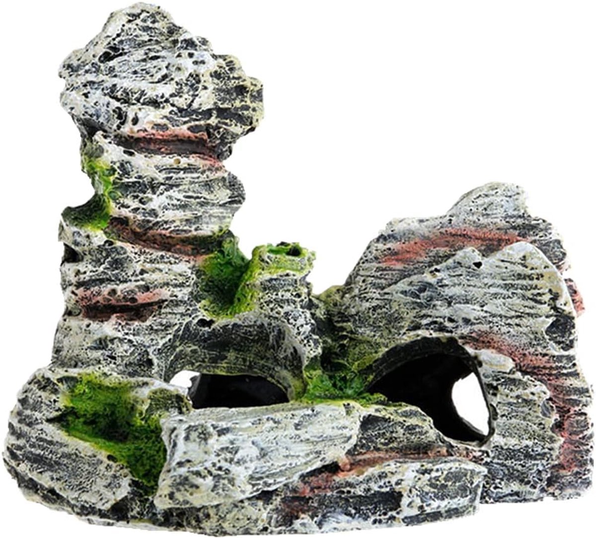 Decoraties Landschapsarchitectuur Boomstronk Gat Rots Grot Schuilplaatsen Steen Aquarium Hars Drijfhout Geschilderd met realistische details Over huisbenodigdheden Kasteelaccessoires