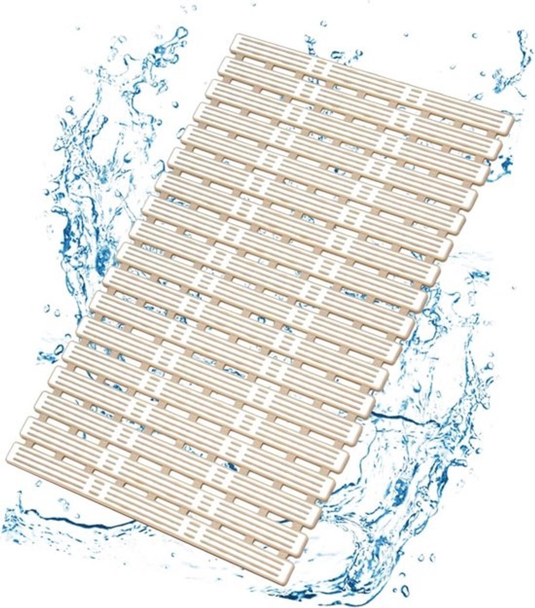 Antislip Douchemat - Schimmelbestendig, Machinewasbaar met Zuignappen en Afvoergaten, 68 x 40 cm