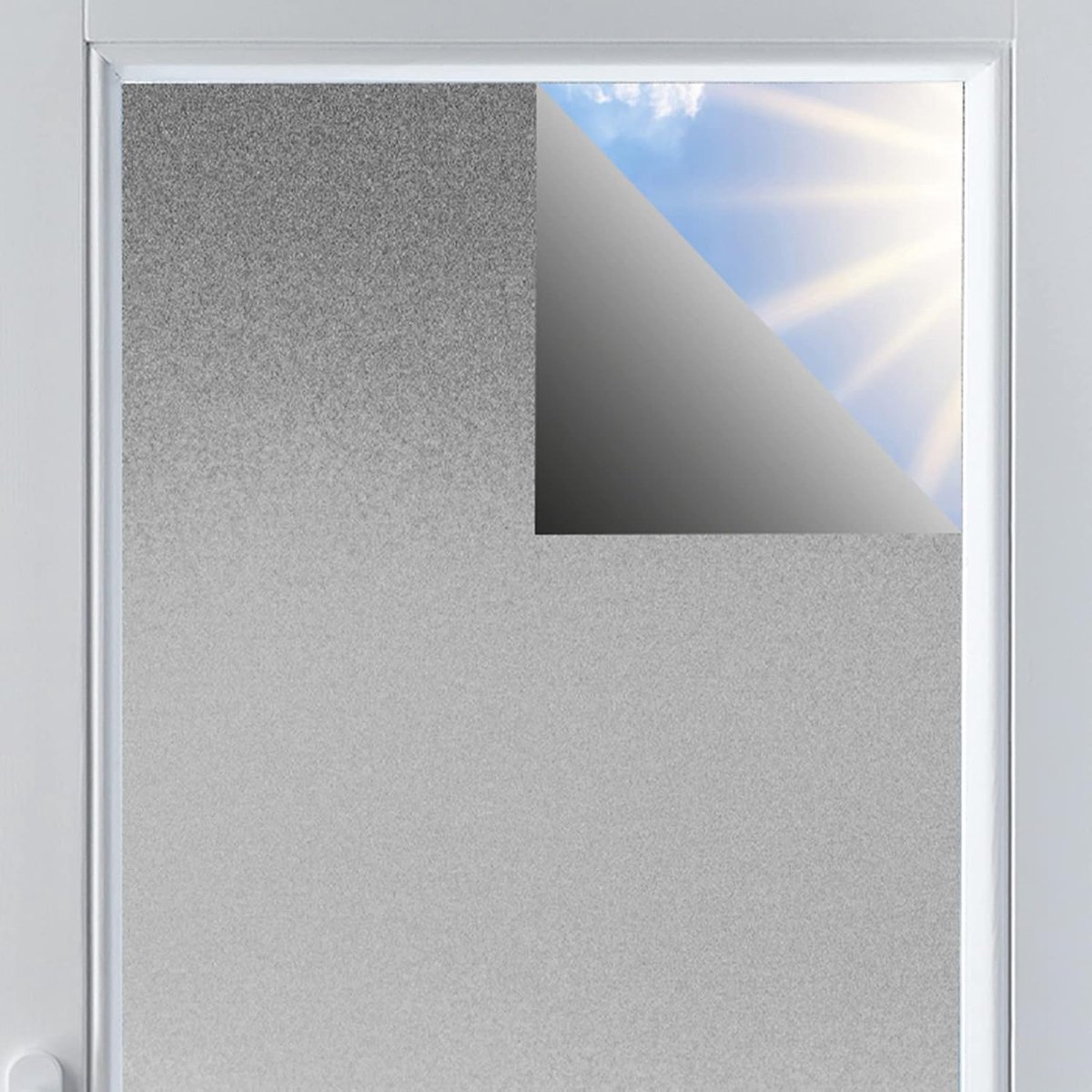 Verduisteringsstof, per meter, 100% zonwering, verduisterende stof met thermische coating, ondoorzichtig, voor ramen, dakramen, caravans, blackout (100 x 145 cm, zilver)