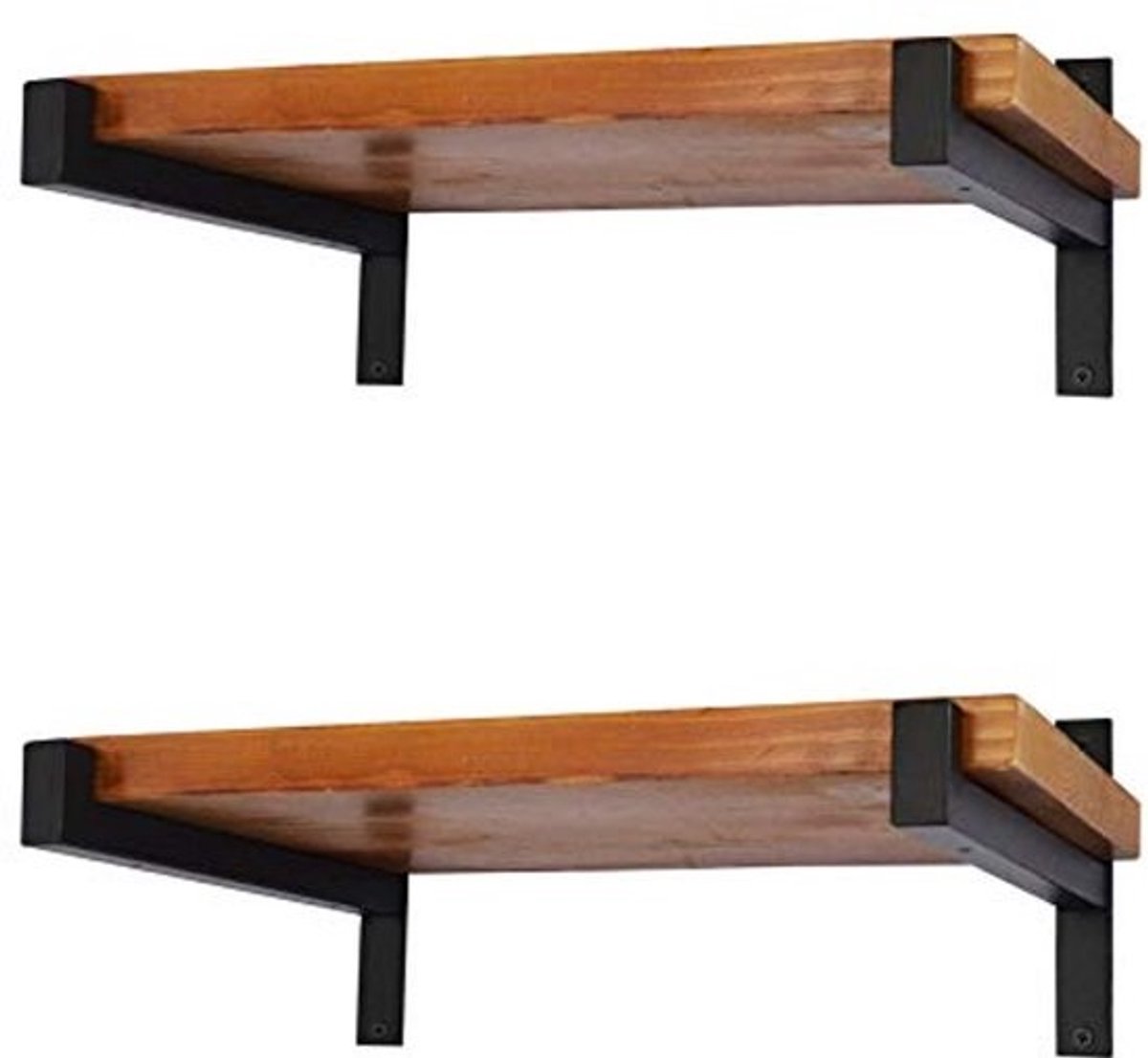Zware Plankbeugels - 6-Inch Wandbeugels met Lip voor Stabiele Ondersteuning